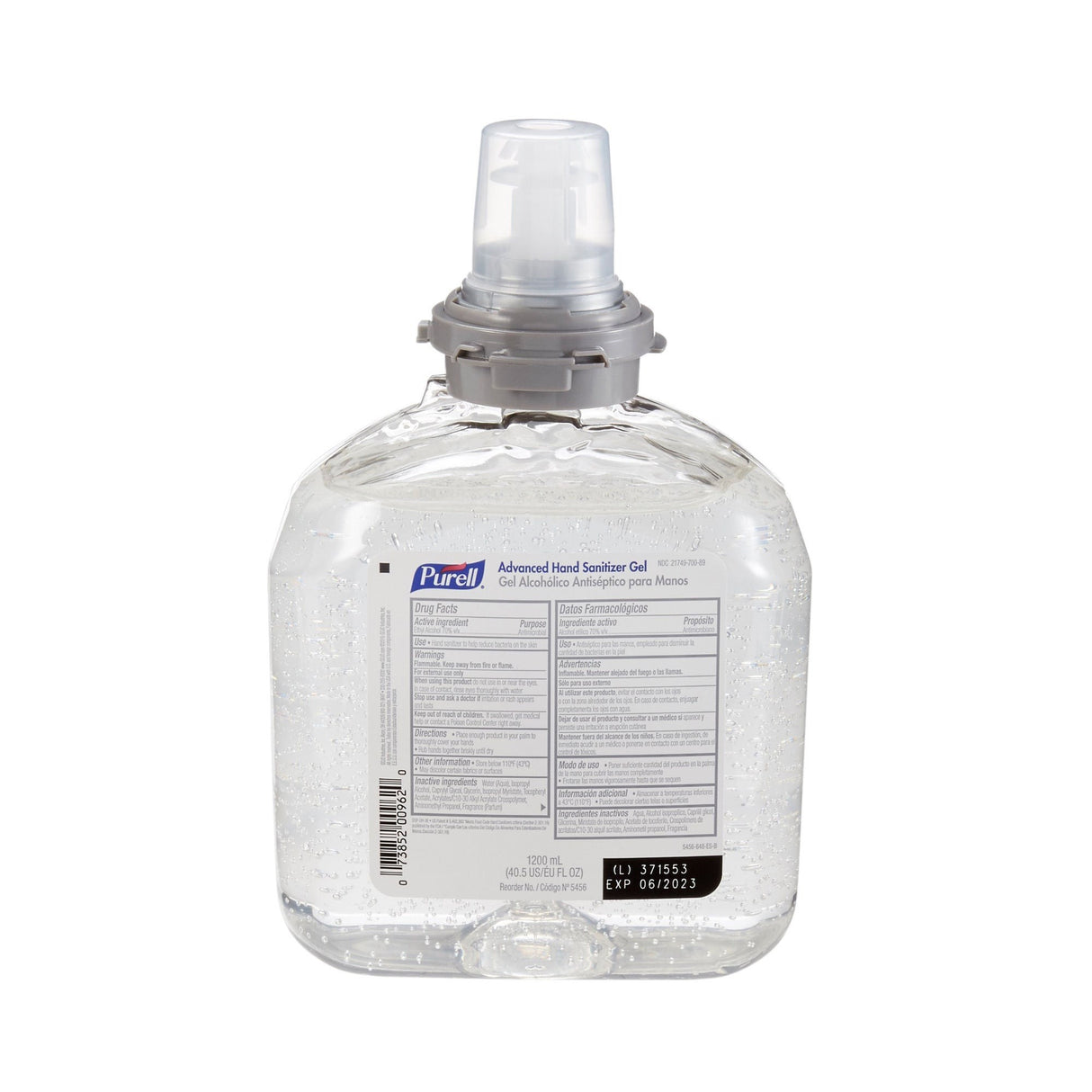 Purell Advanced Hand Sanitizer Gel, 1,200 mL Refill Bottle