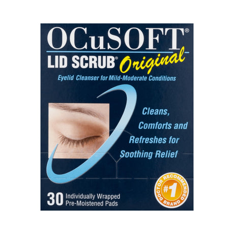 OCuSOFT Lid Scrub Original Eyelid Cleanser Pre-Moistened Pads - 54799030190 - LL Medico