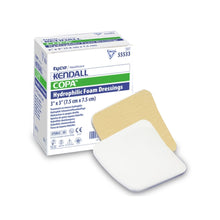 Kendall Foam Dressing, Non-Adhesive, Square, Sterile — 3" x 3"