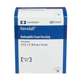 Kendall Adhesive without Border Foam Dressing, 3 x 3 Inch