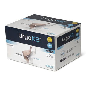URGOK2 Lite, 2-Layer Compression Bandage System, 4" x 7.125 to 9.75", Tan / White, NonSterile, Regular, 40 mmHg - 553243-Single - LL Medico