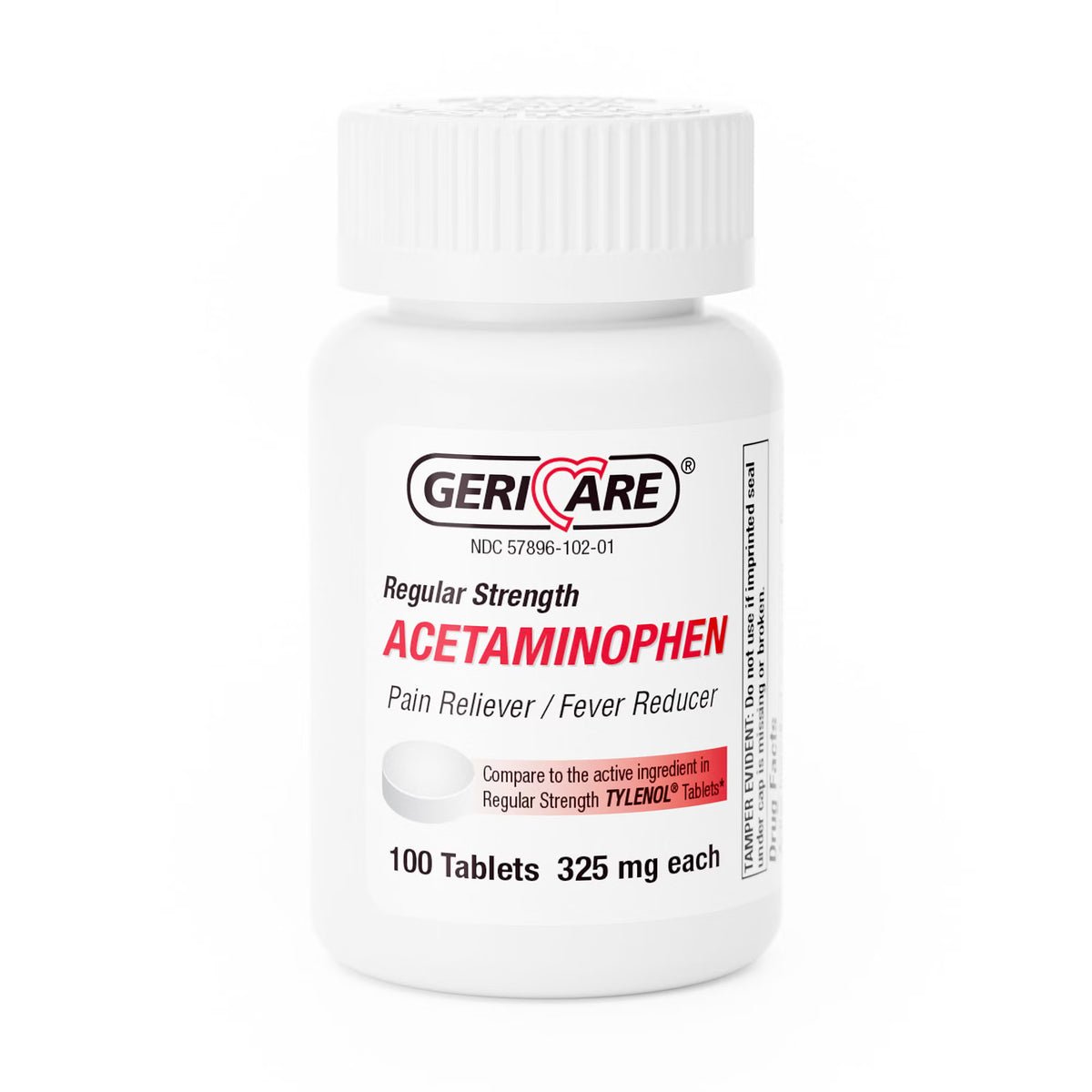 Geri-Care Regular Strength Acetaminophen Tablets, 325 mg - 100 count - LL Medico