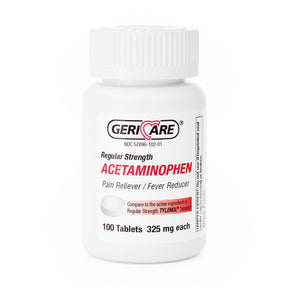 Geri-Care Regular Strength Acetaminophen Tablets, 325 mg - 100 count - LL Medico