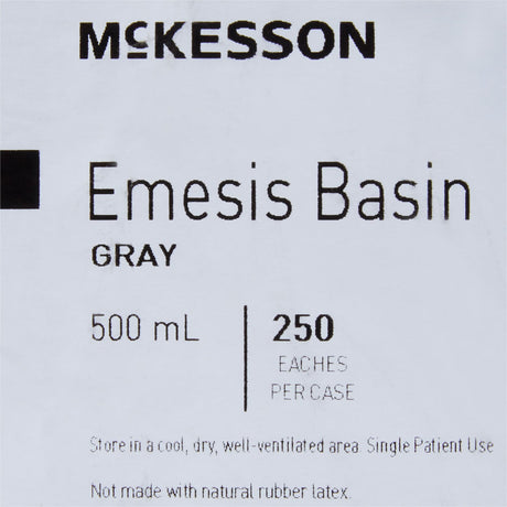 Emesis Basin McKesson Graphite 16 Oz. Plastic Single Patient Use