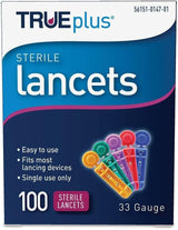 Trividia Health TRUEplus Sterile Lancets, 33 Gauge