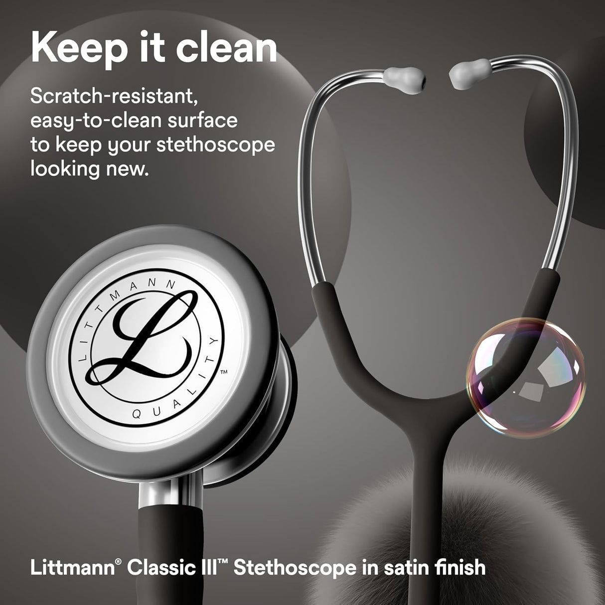 3M Littmann Classic III Stethoscope, Black, 27"