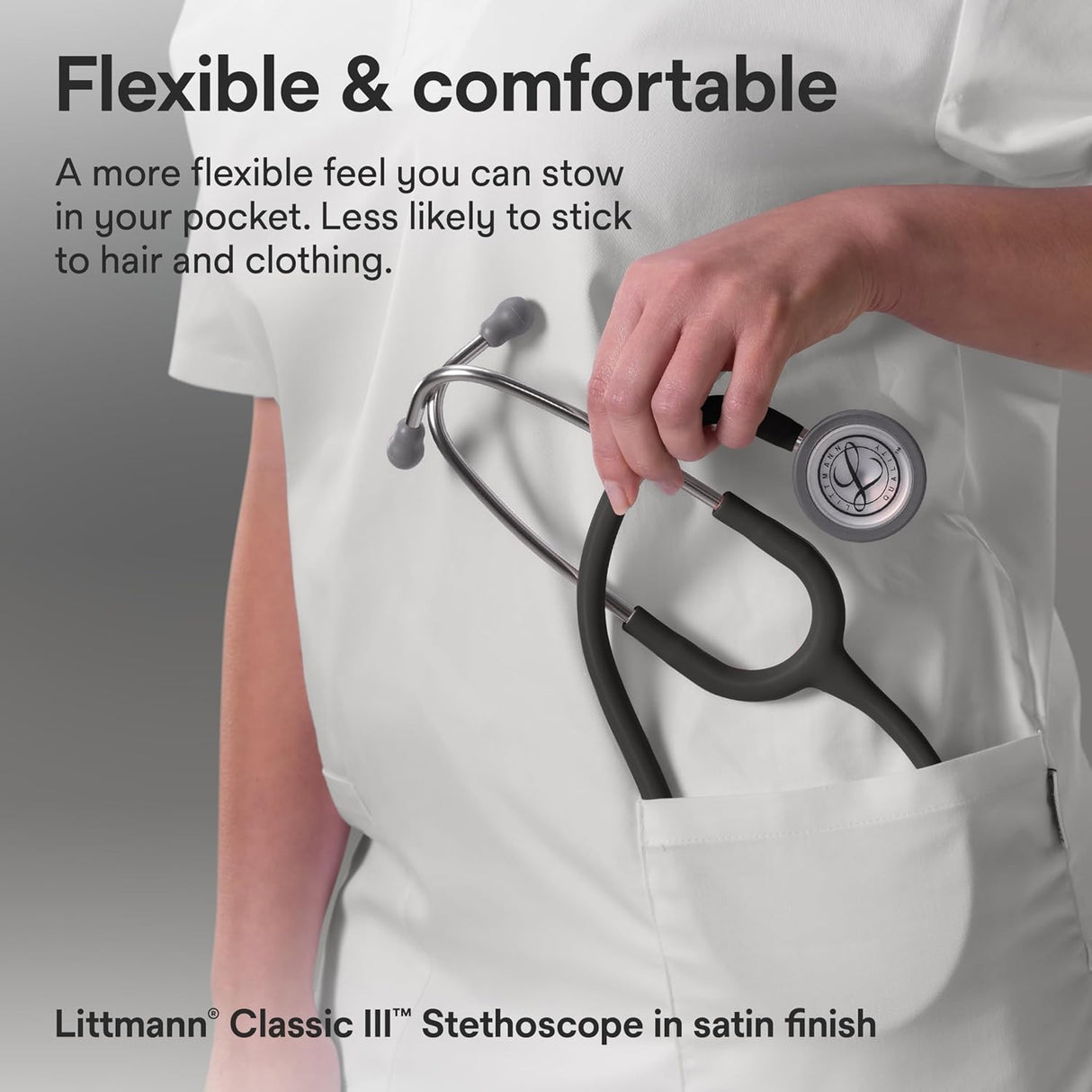 3M Littmann Classic III Stethoscope, Black, 27"