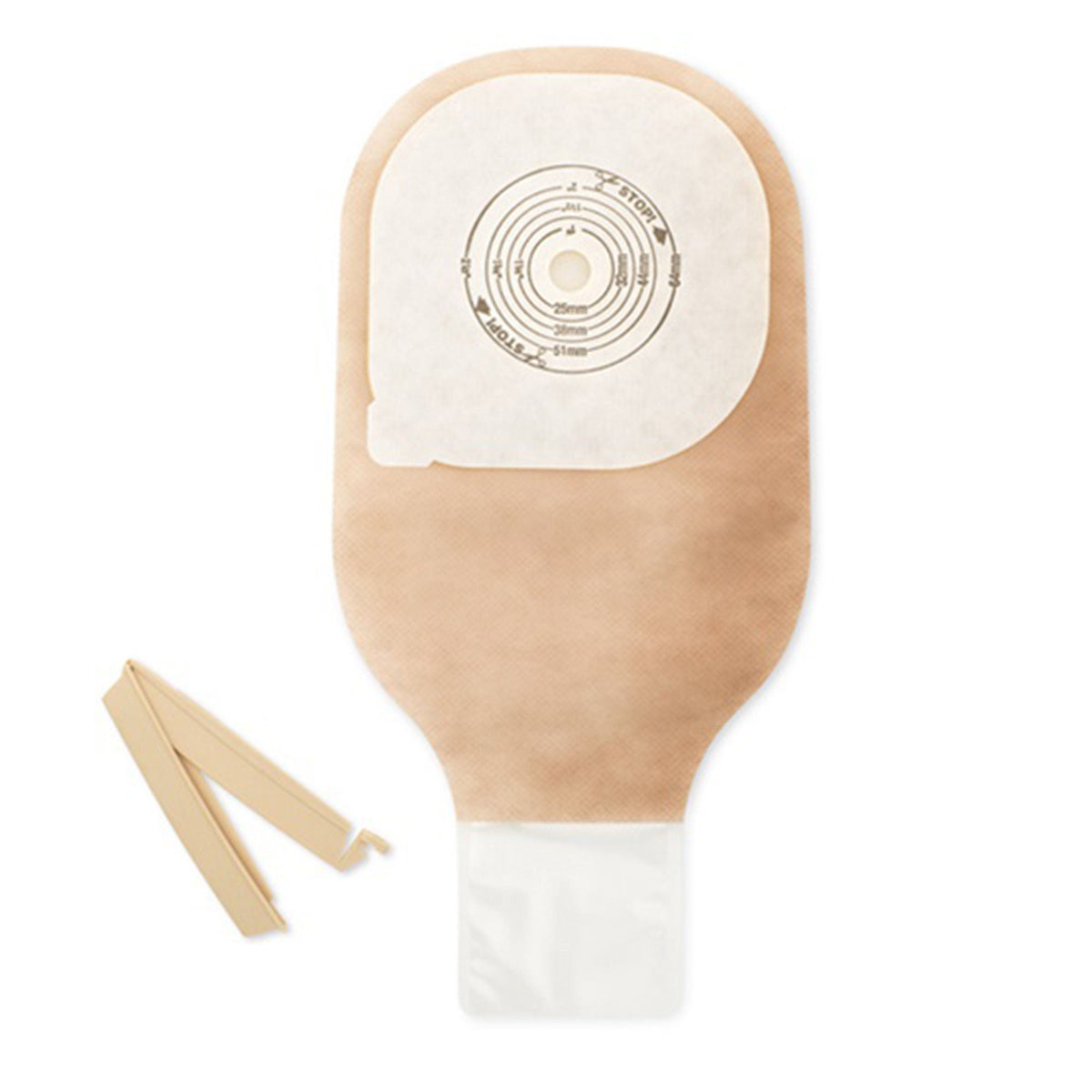 Hollister Premier One-Piece Colostomy Pouch, Drainable, Trim to Fit, Ultra Clear, 12", 64mm Flange, Box of 10 - 88501 - LL Medico