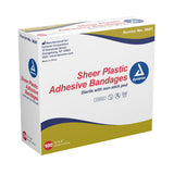 Dynarex Sheer Plastic Adhesive Bandages, 3/4" x 3" - 3601 - LL Medico
