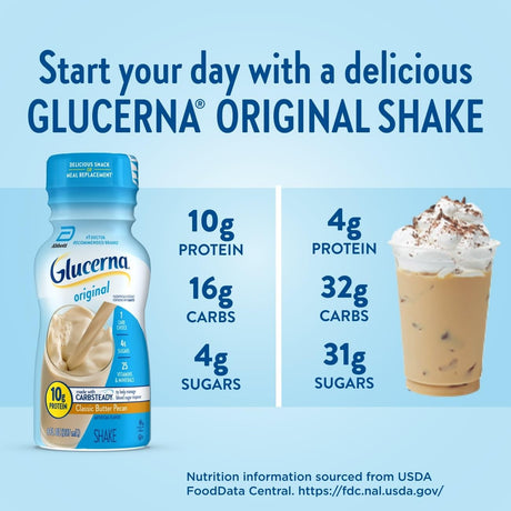 Glucerna Original Nutritional Shake, Butter Pecan, 8 oz