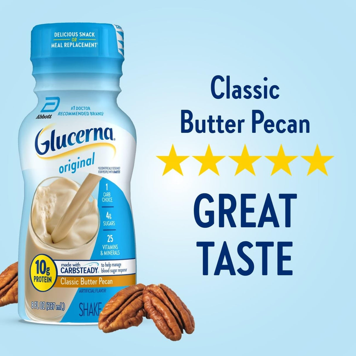 Glucerna Original Nutritional Shake, Butter Pecan, 8 oz