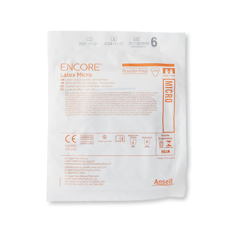 Encore Latex Micro Surgical Glove, Sterile, Brown