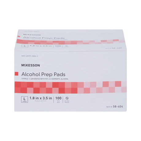 McKesson Alcohol Prep Pads, Large, Sterile, 1.8" x 3.5"