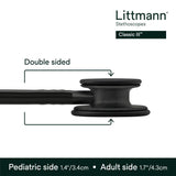 3M Littmann Classic III Monitoring Stethoscope, Black Edition, 27" Tube