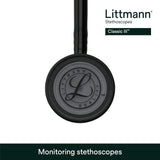 3M Littmann Classic III Monitoring Stethoscope, Black Edition, 27" Tube