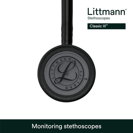 3M Littmann Classic III Monitoring Stethoscope, Black Edition, 27" Tube
