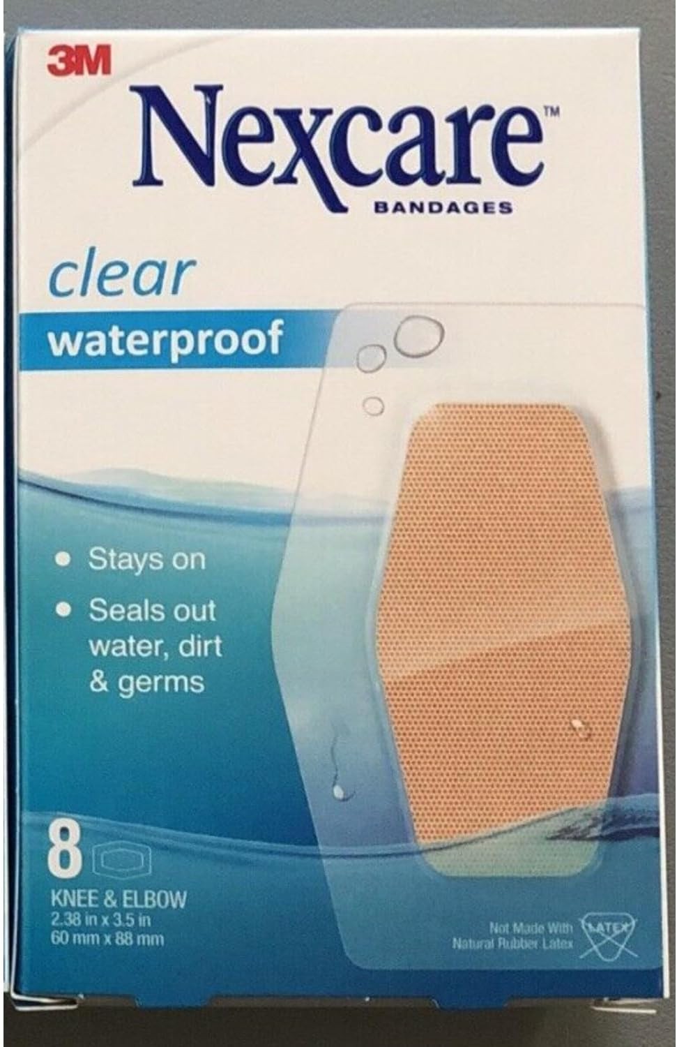 3M Nexcare Waterproof Knee & Elbow Bandages, Sterile, 2.38 x 3.5" - 581-08 - LL Medico