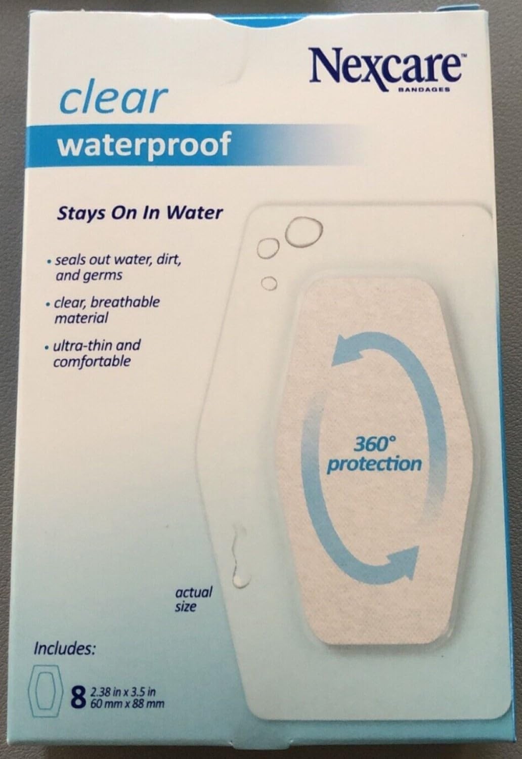 3M Nexcare Waterproof Knee & Elbow Bandages, Sterile, 2.38 x 3.5" - 581-08 - LL Medico