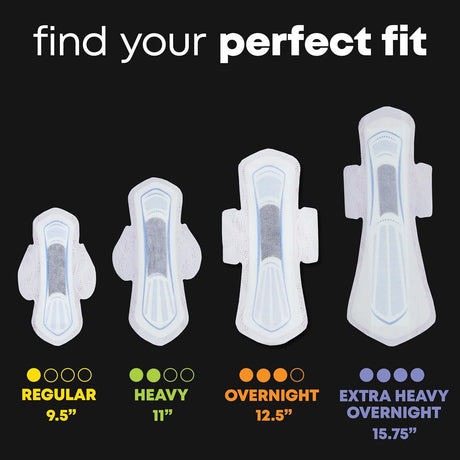 U by Kotex Balance Overnight Ultra Thin Pads with Wings, Unscented