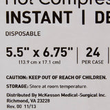 McKesson Deluxe Instant Hot Pack, Disposable, Small, 5.5" x 6.75" - 59-57H - LL Medico