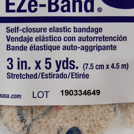 EZe-Band LF Elastic Bandage, Double Hook and Loop Closure, Tan, Elastic, Non-Sterile, Standard Compression - LL Medico