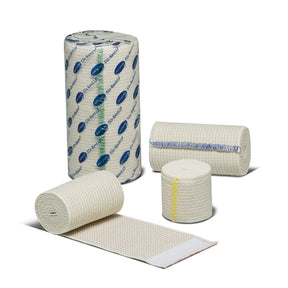 EZe-Band LF Elastic Bandage, Double Hook and Loop Closure, Tan, Elastic, Non-Sterile, Standard Compression, 4" x 5.5' - 59140000 - LL Medico