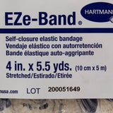 EZe-Band LF Elastic Bandage, Double Hook and Loop Closure, Tan, Elastic, Non-Sterile, Standard Compression, 4" x 5.5' - 59140000 - LL Medico