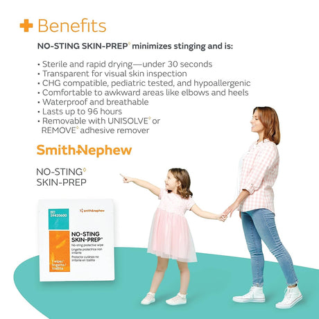 Smith & Nephew No-Sting Skin-Prep Wipes
