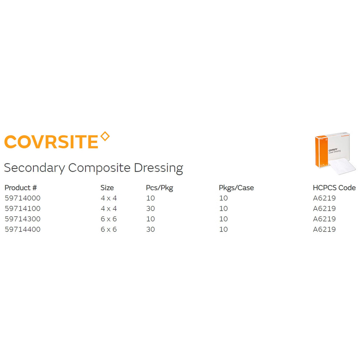 Smith & Nephew Covrsite Composite Dressing, 4 x 4 Inch