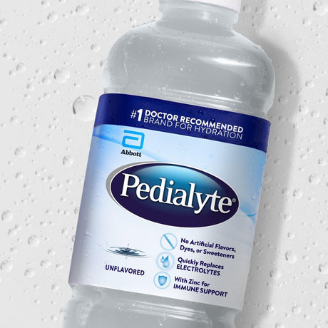 Pedialyte Oral Electrolyte Solution, Unflavored, 2 oz