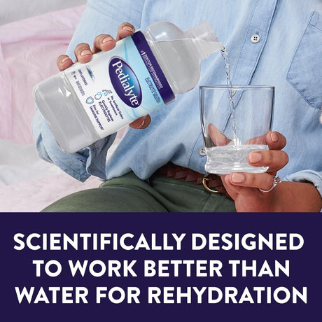 Pedialyte Oral Electrolyte Solution, Unflavored, 2 oz