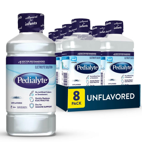 Pedialyte Oral Electrolyte Solution, Unflavored, 2 oz
