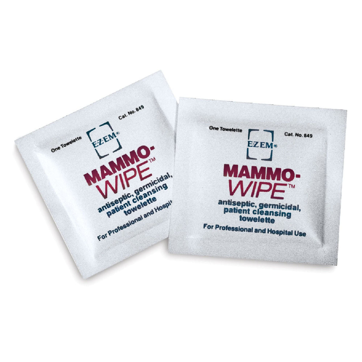 EZ EM MammoWipe Patient Cleansing Towelette, Scented, Non-Sterile, 5" x 5" - 600103 - LL Medico