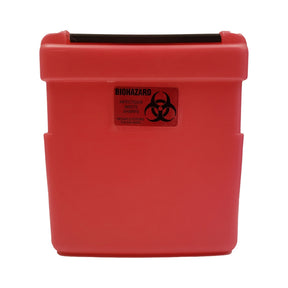 Nesar Systems Replacement Radioactive Sharps Container, 1 gal., Horizontal Entry, Red Base, Polypropylene, Non-Sterile, 8.5 x 4 x 9" - 600R - LL Medico