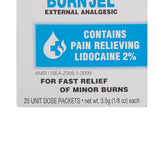 Water Jel Burn Jel, Burn Relief Topical Gel, Lidocaine, 3.5 g Packet - 600U-1.00.000 - LL Medico