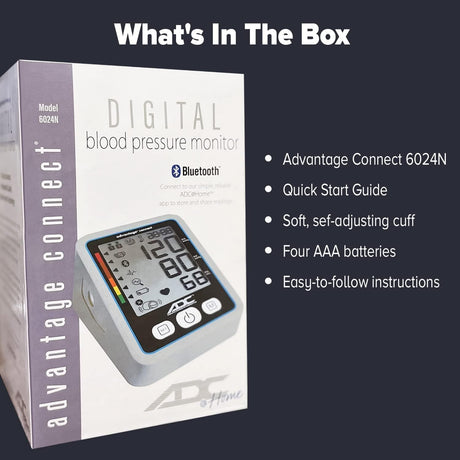 ADC Advantage Connect Digital Blood Pressure Monitor, Wide Range Arm Cuff, 22-42 cm