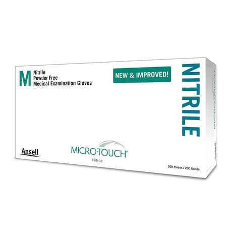 Micro-Touch Nitrile Exam Gloves, Powder Free, Blue