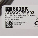 ADC Adscope 603 Classic Stethoscope, Black, 22"