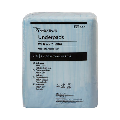 Cardinal Health Wings Extra Underpads, Moderate Absorbency
