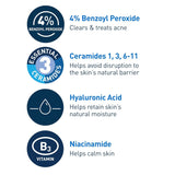 CeraVe Acne Foaming Cream Cleanser, Unscented, 5 fl oz
