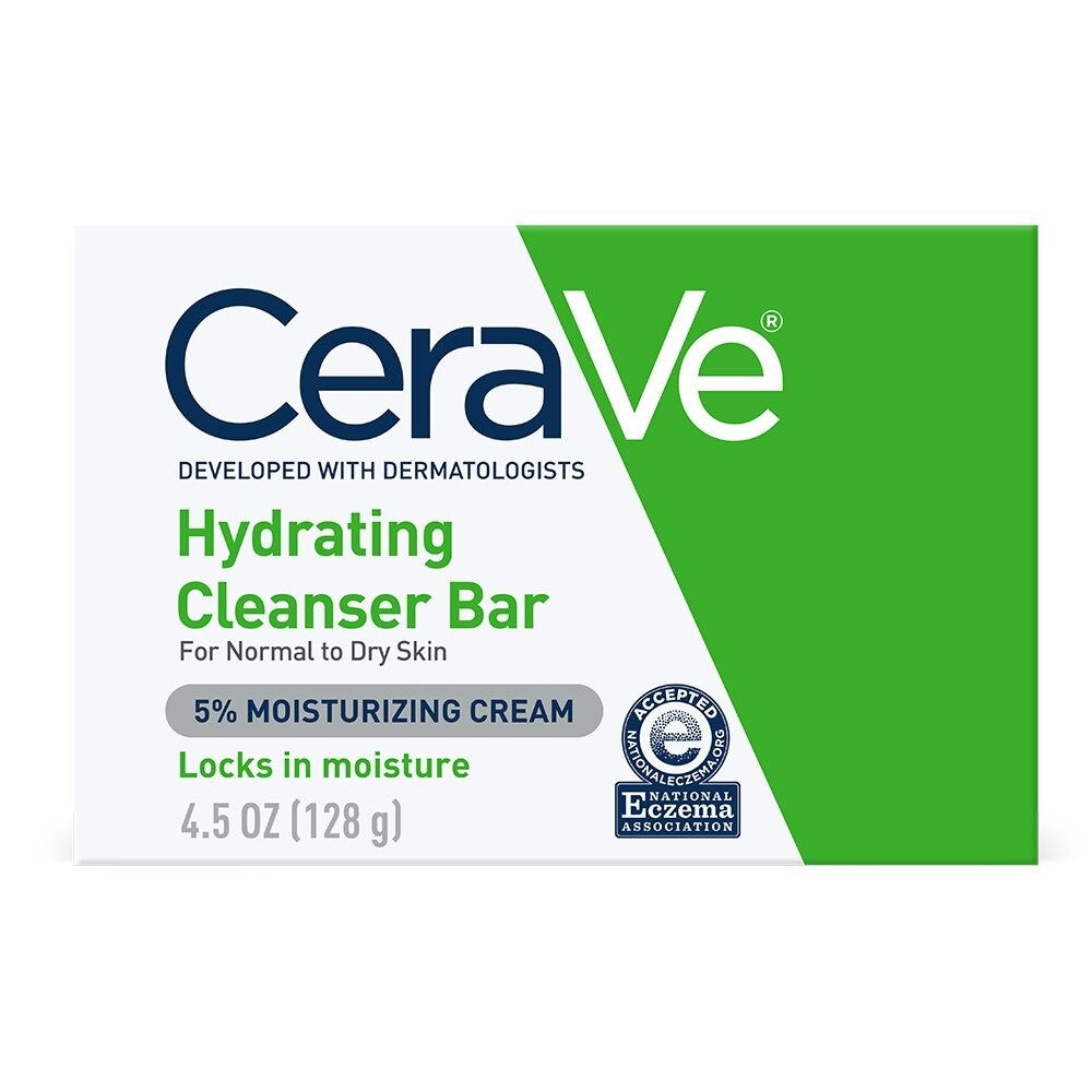 CeraVe Hydrating Cleanser Bar for Normal to Dry Skin, Unscented, 4.5 oz