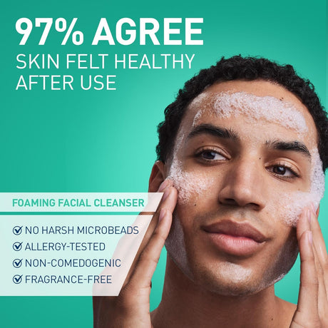 CeraVe Foaming Facial Cleanser for Normal to Oily Skin, Unscented, 16 Fl Oz