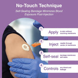 DropSafe Inject-Safe Barrier Bandage Pre-Injection Adhesive Strip