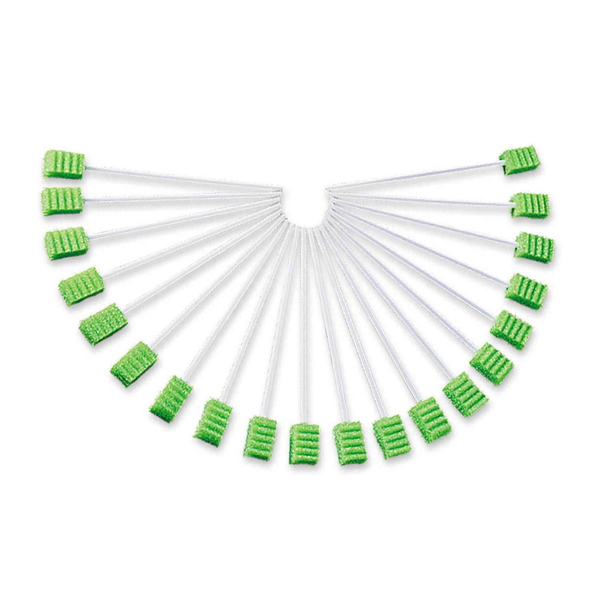 Toothette Plus Oral Swabs Foam Tip, Green, Untreated, Pack of 20
