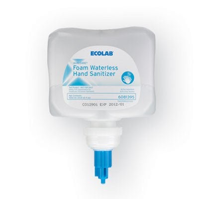 Ecolab Quik-Care Foam Waterless Hand Sanitizer, 1000 mL Dispenser Refill Bottle - 6081395 - LL Medico