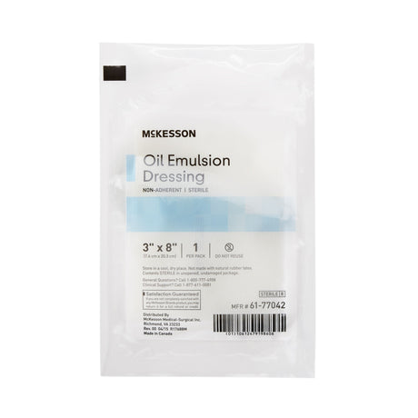 McKesson Oil Emulsion Impregnated Dressing, 3 x 8 Inch