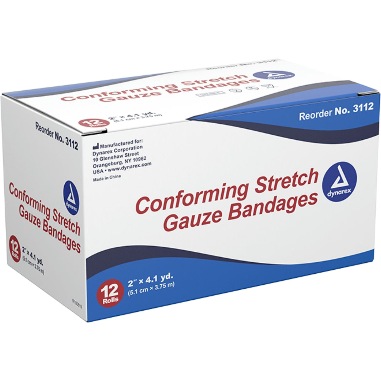 dynarex Conforming Bandage, 2 Inch x 4-1/10 Yard