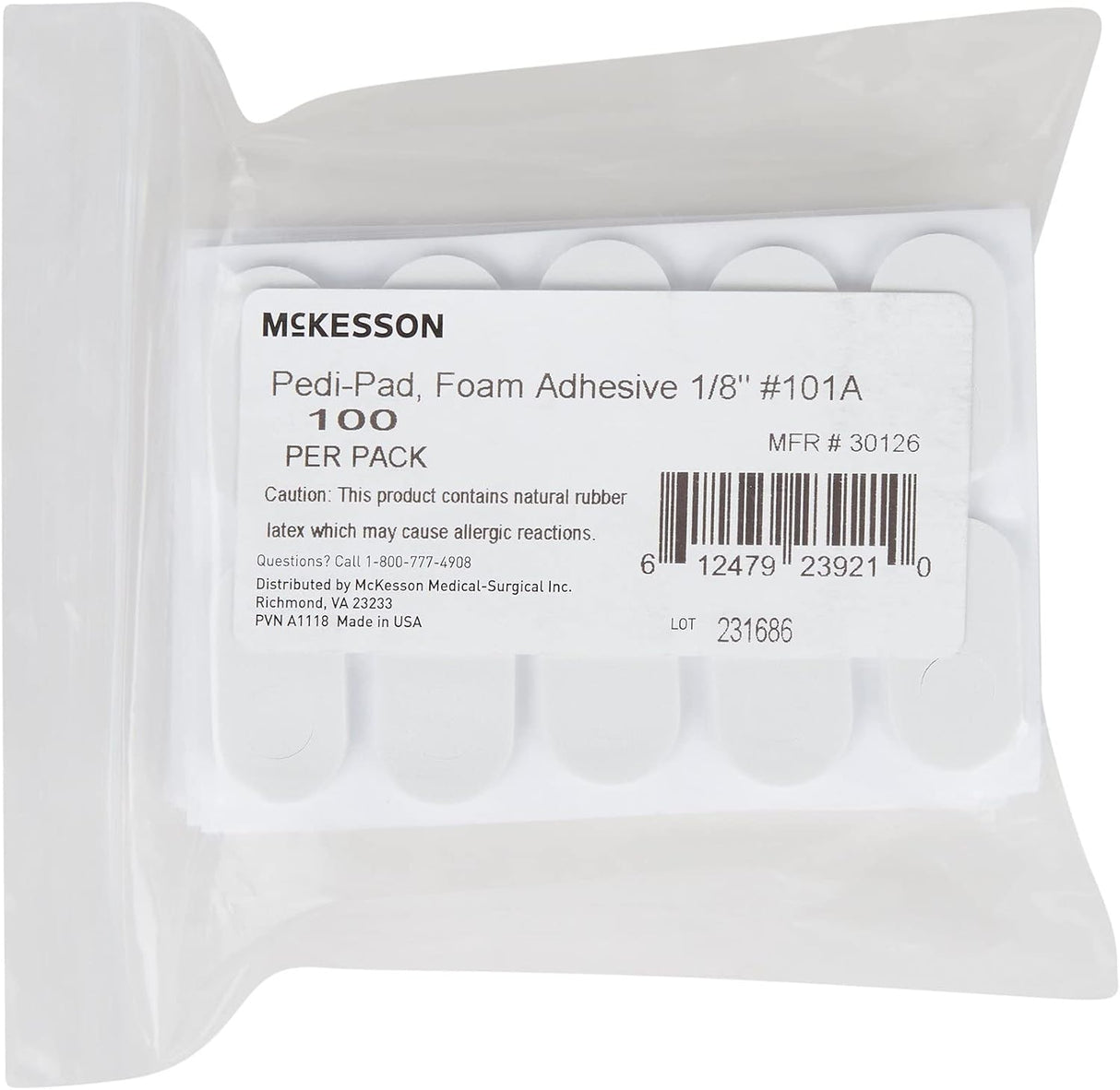 McKesson Pedi-Pad Beige Protective Pad, Size 101-A