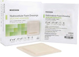 McKesson Lite Hydrocellular Foam Dressings w/ Border & Silicone Adhesive, 4 x 4"