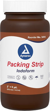 dynarex Iodoform Wound Packing Strip, 1/4 inch x 5 yard